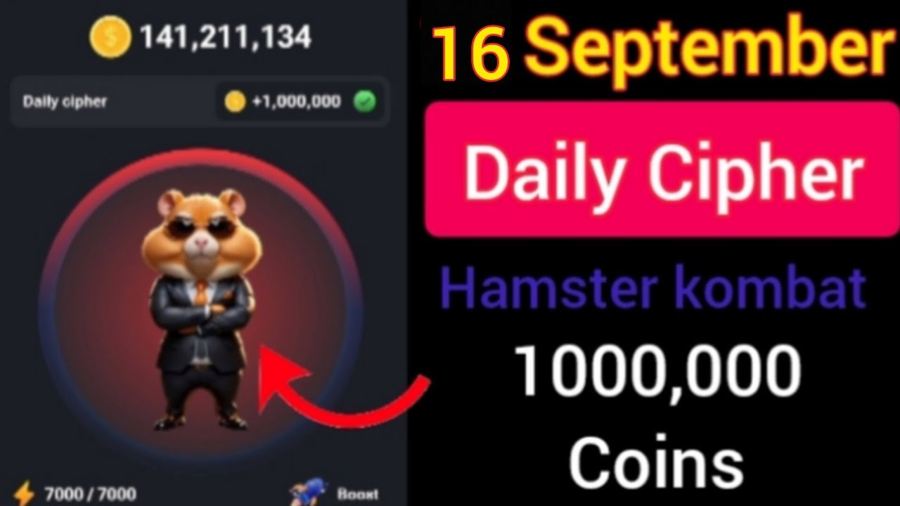 Key 39! | Hamster kombat Daily Cipher 16 September | Daily Cipher 16 ...