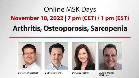 CANON MEDICAL | MSK Days | Arthritis, Osteoporosis, Sarcopenia
