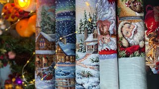 Вышиваем Новый год: отшитые рулончики, оформленная вышивка, редкие сюжеты на зимнюю тематику!❄️☃️🎅