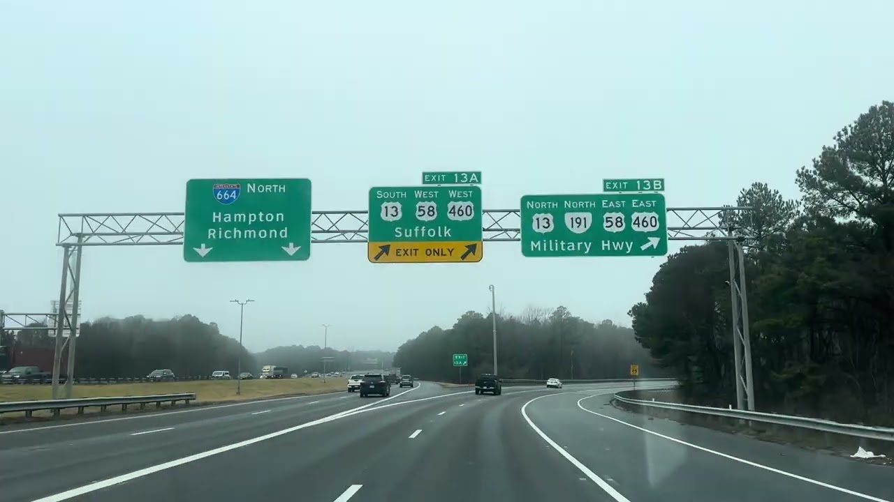 Recorrido del 64 west hasta Suffolk,VA