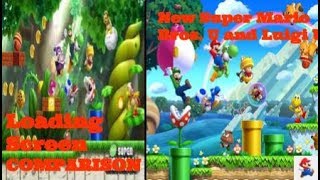 New Super Mario Bros. U And Luigi U Loading Screen Comparison