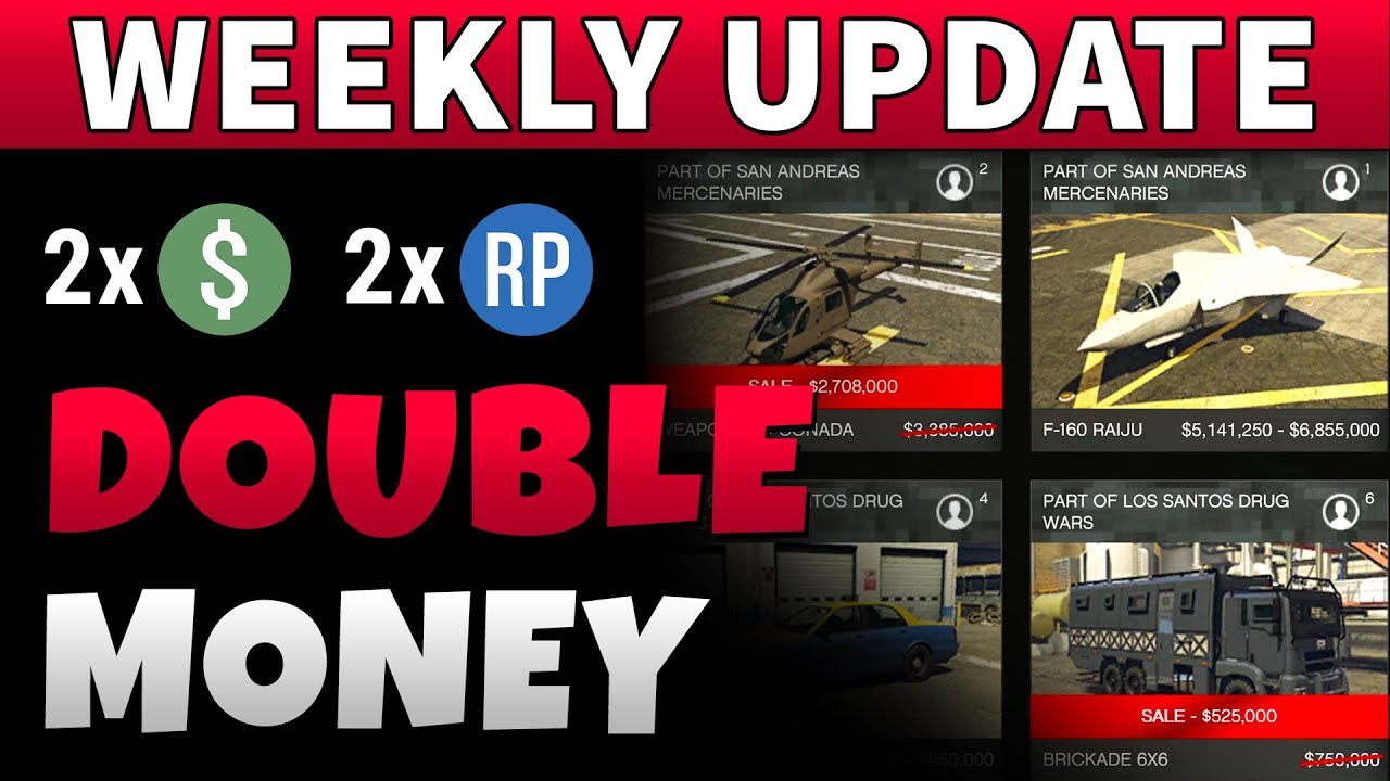 GTA Double Money This Week GTA ONLINE WEEKLY UPDATE DISCOUNTS YouTube 