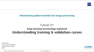 Tutorial 101 - Deep Learning terminology explained -  Learning Curves