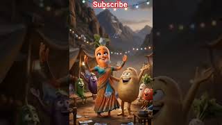 आलू और गाजर की मस्ती 😜🥰#ai #shortvideo #alu #gajar #funnyshorts #funny ai short