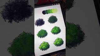 How to paint bushes in Procreate! #procreatetutorial #procreatebrushes