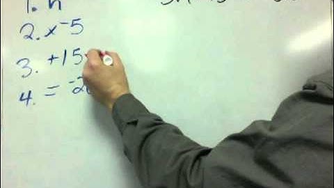 Solving equations by "working backwards"