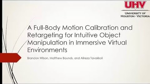 IEEEVR 2016 Video Presentation