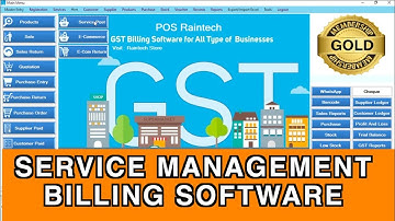 Service management in Raintech POS Billing Software Billing Software
