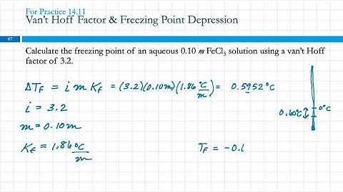 14.7 Colligative Properties of Strong Electrolyte Solutions