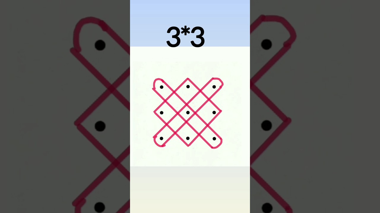 Simple 3*3sikku kolam |Rangoli magic 