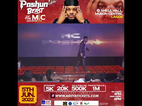 JOB! Pashun Live "BEAST OF THE MIC" June 5th SHELL HALL MUSON CENTRE @ariiyatickets.com