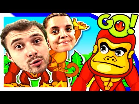 Болтушка, ПРоХоДиМеЦ и Две Веселых ОБЕЗЬЯНКИ собирают БАНАНЫ! #310 ИГРА ГОН и МОН