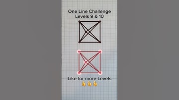 ONE LINE CHALLENGE - LEVELS 9 & 10 ✅️✅️ #shorts #drawing #mindgames #onelinedrawingchallenge