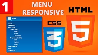 Como Hacer un Menu Desplegable con HTML5, CSS3 - Parte 1 [Marcado con HTML]