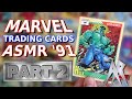 ASMR - MARVEL TRADING CARDS, 1991 SET, Part #2 - Whispering, Mouth Sounds, Relaxing