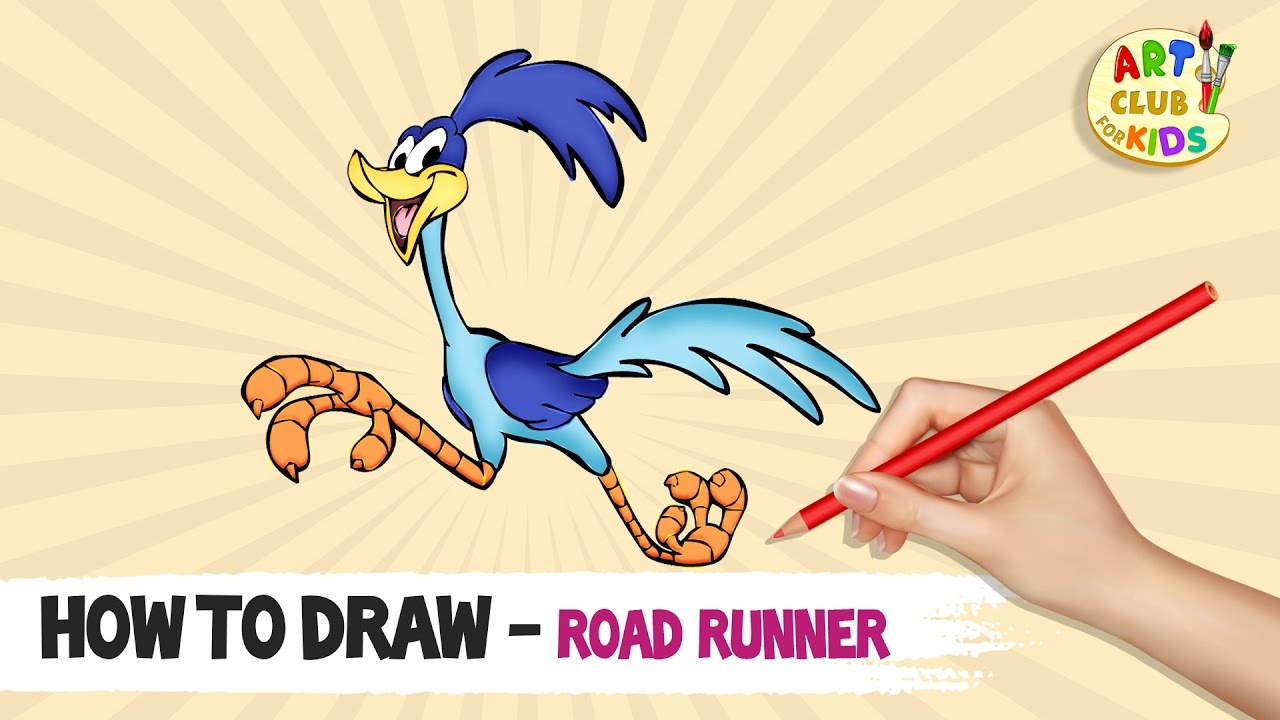 How to draw Road Runner The Road Runner Show Cartoon Network Art Club for.....