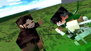 Levi vs Beast Titan Minecraft Animations