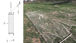 How to set a ground net trap to catch birds / semi  - automatic