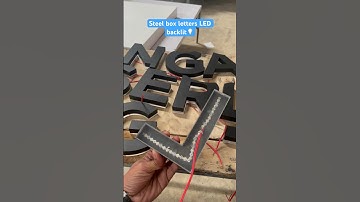 Steel box letters LED backlit💡#shorts #letter3d