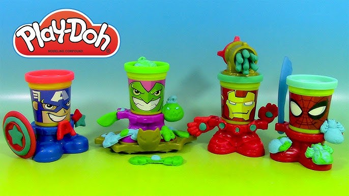 Pâte à modeler PlayDoh : Pots Marvel : Spiderman & Green Goblin