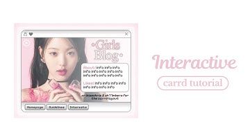 cute blog interactive carrd tutorial - cr ikisschris & ch77mbers