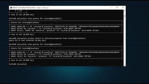 MariaDB: Creación de usuarios y asignación de permisos.