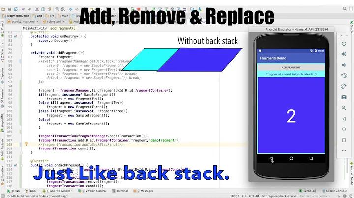 Fragments - Part 6, Add, Remove & Replace