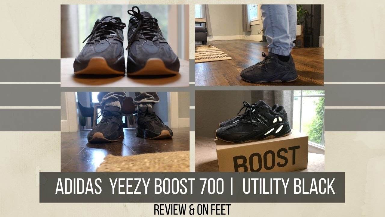 yeezy boost 700 utility black on feet