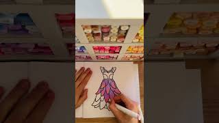Color with us this beautiful dress  #coloringbook #coloring #coloringpages #coloringpage