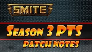 Smite Season 3 PTS  Patch Notes in about a Minute