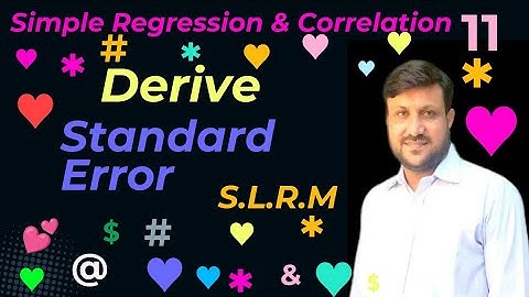 Derivation of Standard Error for Y on X Simple Linear Regression Model