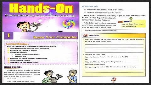 17, Know Your Computer Class-5 DAV / DAV Class-5 Computer 1st Chapter PageNo - 17 @ Sikshapur