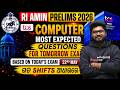 RI Exam Analysis Today | RI AMIN Computer Questions | Most Expected Questions By Shakti Sir