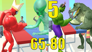 Muscle Rush - Walkthrough Part 5 All Levels 65-80 Max Level (Android, iOS) Gameplay Solution