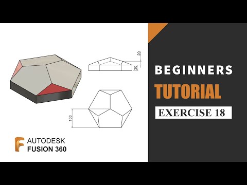 Autodesk Fusion 360 Tutorial for Beginners | Exercise 18 | Learn the basics of designing