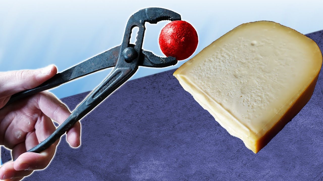 EXPERIMENT - GLÜHENDE METALL KUGEL auf KÄSE BLOCK legen! (sehr heiß)
