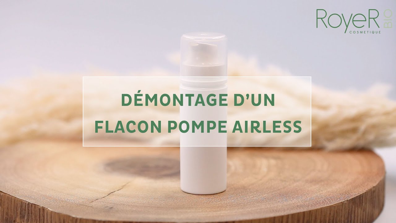 Démontage et fonctionnement d'un flacon pompe airless RoyeR Cosmétique