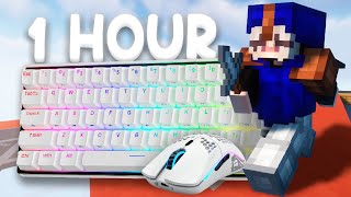 [1 HOUR] Bedwars Keyboard + Mouse Sounds (ASMR) 2K