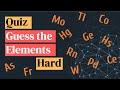 Quiz: Guess the elements from their symbol (Hard) | Science Quiz