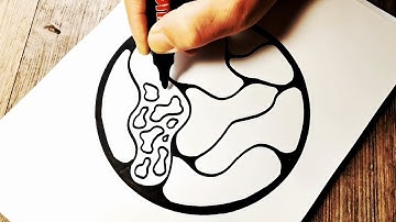 Circle Zendoodle Tutorial 8 / Zentangle Art / Zentangle Patterns / Art Therapy / Intuitive Art