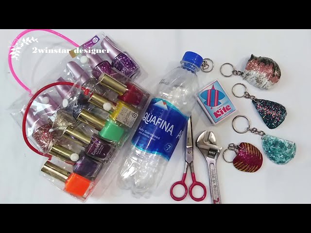 craft with plastic bottle. key holder from waste plastic bottle. 