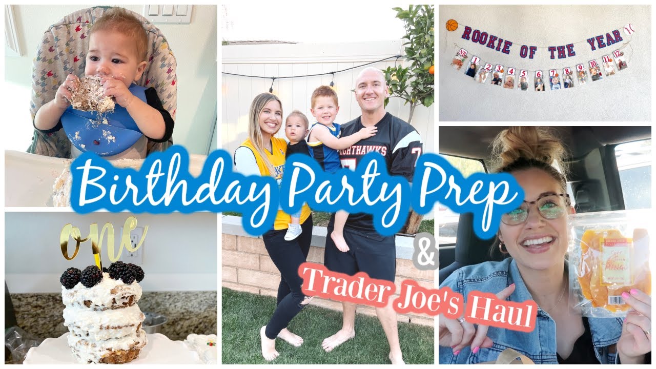 BIRTHDAY PARTY PREP, TRADER JOES HAUL, HEALTHY SMASH CAKE RECIPE | Emily Inman