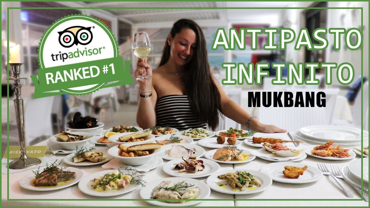 MANGIO il MEGA ANTIPASTO nel MIGLIOR RISTORANTE votato su TRIPADVISOR - MUKBANG EATING SHOW ITA #51