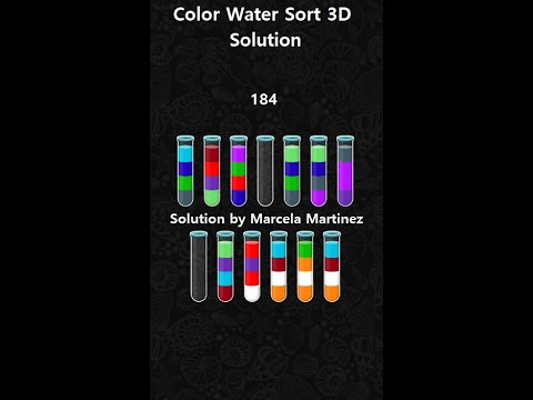 Color Water Sort 3D level 184 - 3 Stars | Mobile Games 2022