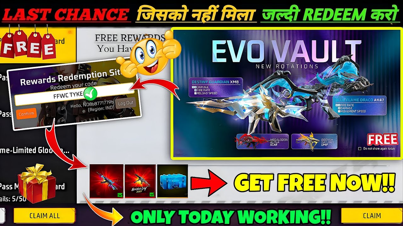 FREE FIRE REDEEM CODE TODAY 7 SEPTEMBER | FF REWARDS REDEEM CODE | FF REDEEM CODE TODAY 7 SEPTEMBER