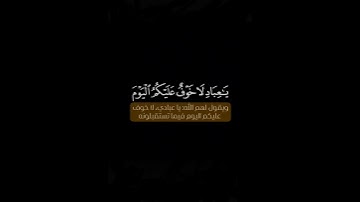 {يا عباد لا خوف عليكم اليوم} سورة الزخرف |تغريدات من الشيخ محمد المنشاوي #القرآن_الكريم#المنشاوي