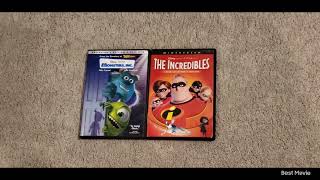 Monsters Inc 2002 DVD and The Incredibles 2005 DVD 5-25-24