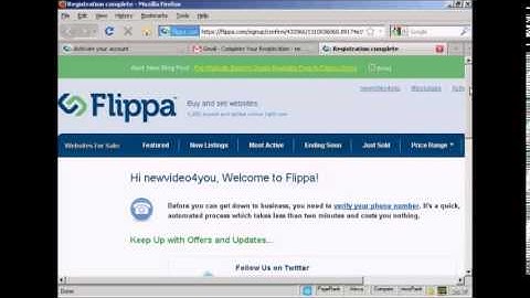 Creating a Flippa Account to Buy and Sell Websites