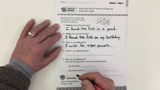 6+1 Traits of Writing Sentence Fluency Week 3 Day 4