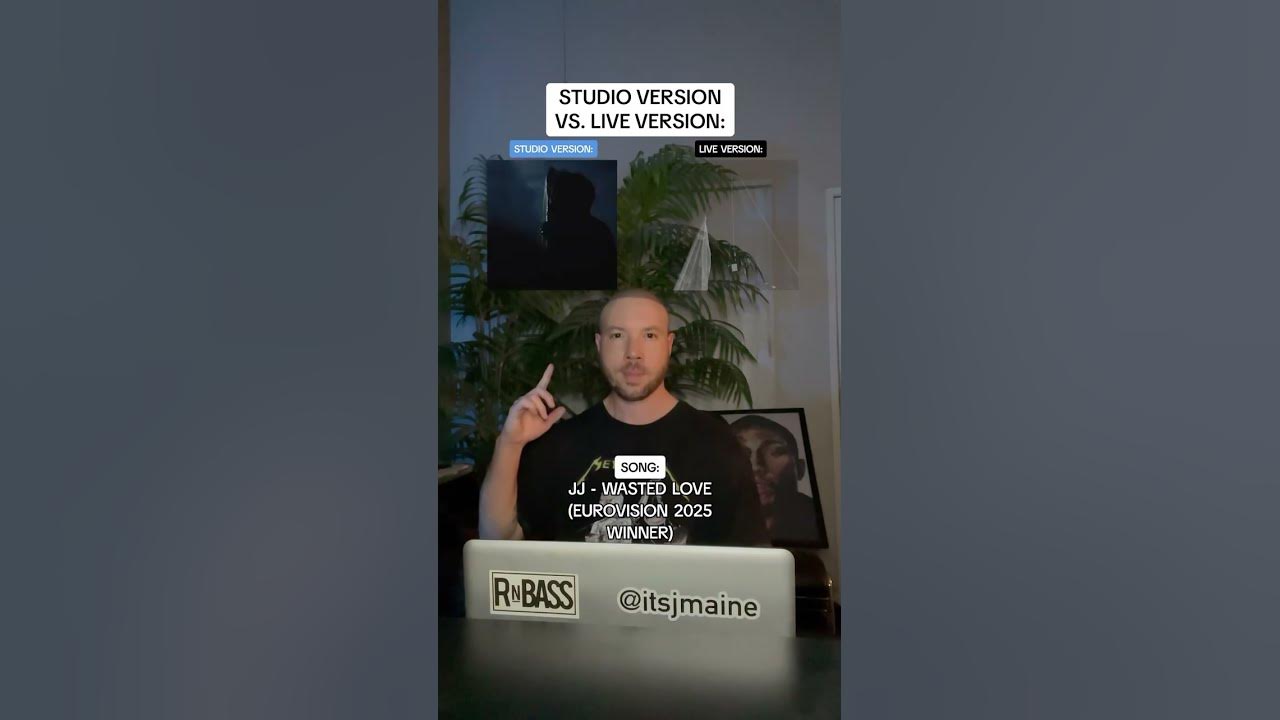 Studio Version Vs. Live Performance: JJ “Wasted Love” (Eurovision 2025 Winner) #shorts #eurovision